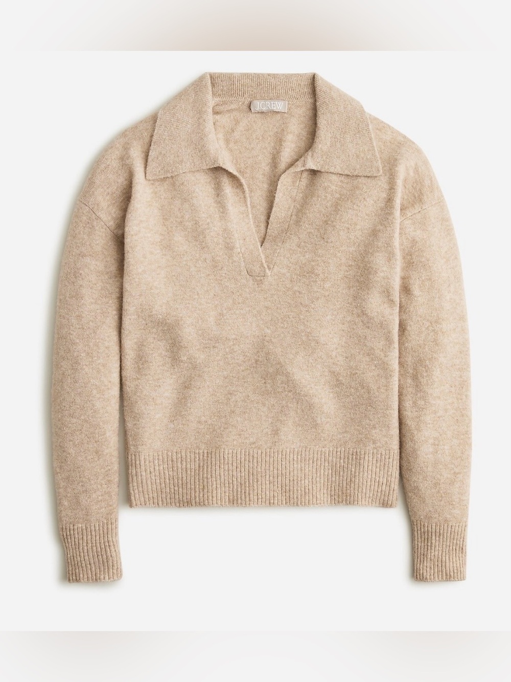 J.CREW COLLARED V-NECK SUPERSOFT YARN SWEATER Women’s Medium Wool Alpaca Blend S